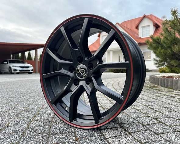 Felgi 5253 MBR FELGI 16 5x100 VW POLO BORA GOLF IV SKODA Czerwony Rant
