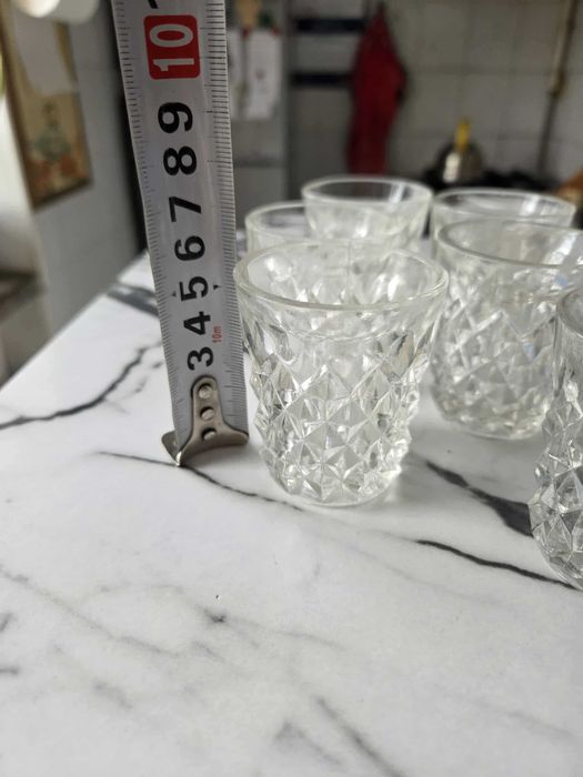 PRL Zestaw 6 sztuk kieliszków Ząbkowice (romby)