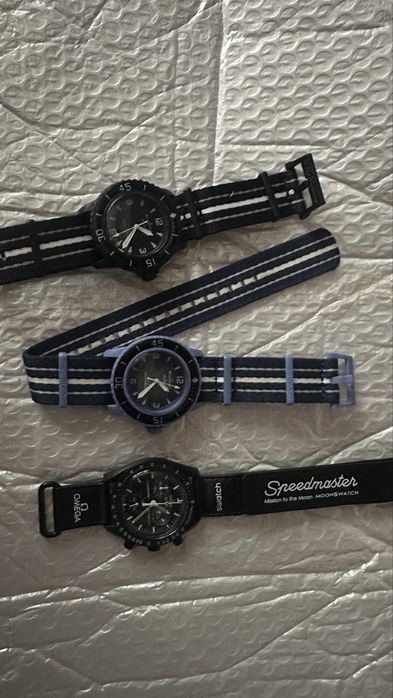 Часы кварцевые Blancpain + Swatch и Omega+Swatch