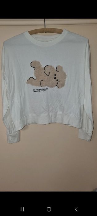 Bluza damska z misiem biała Reserved S