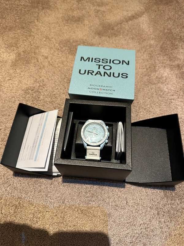 Omega x Swatch Zegarek SO33L100 Uranus - Kosmiczny GPS Tracking 2024