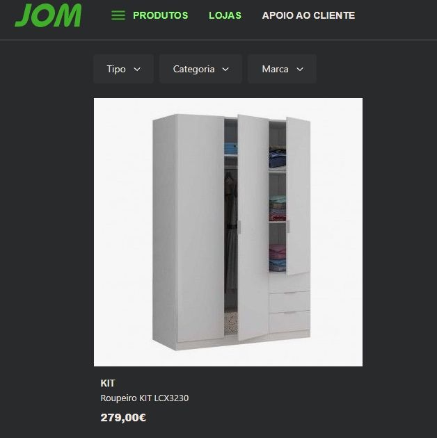 Roupeiro branco em excelente estado
