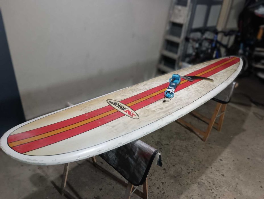 Torq Epoxy nsp 8.6 Malibu evolution 9 longboard prancha de surf fins F