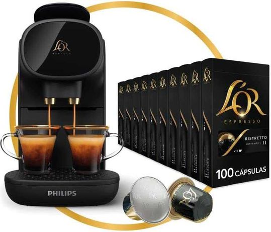 Кофемашина капсульная Nespresso Philips L`or edition black