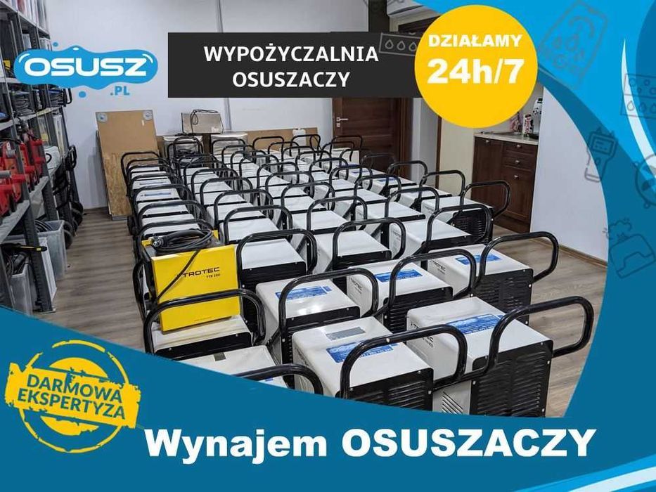 WYNAJEM Pochłaniacz Wilgoci, Osuszacz Przemysłowy, Osuszanie