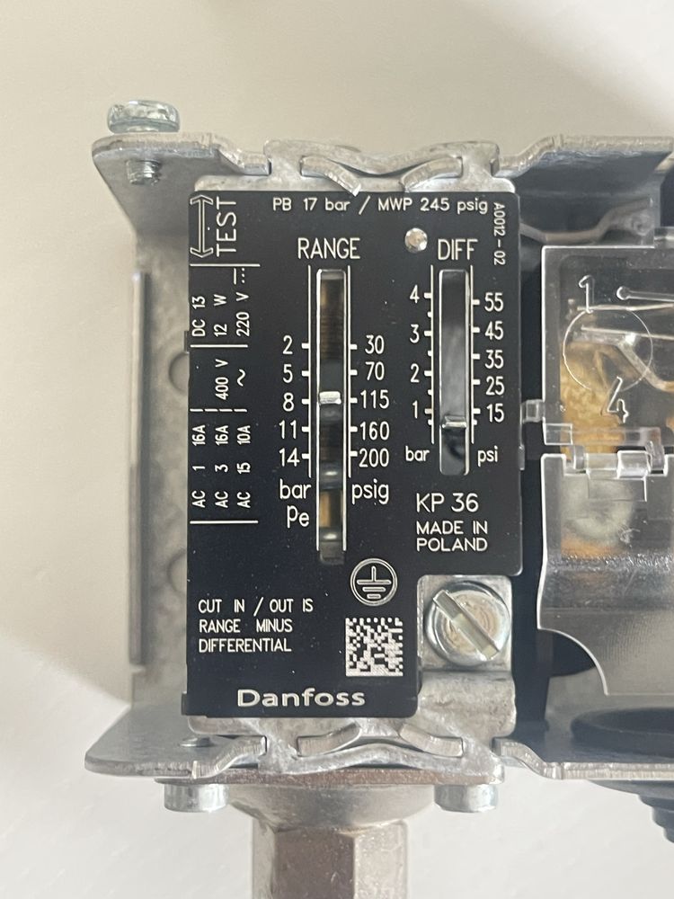 Pressostato danfoss KP36