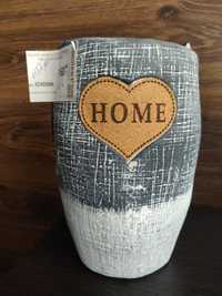 Кашпо Home in love  d 14 х 20.5 см, цвет серый, керамика.