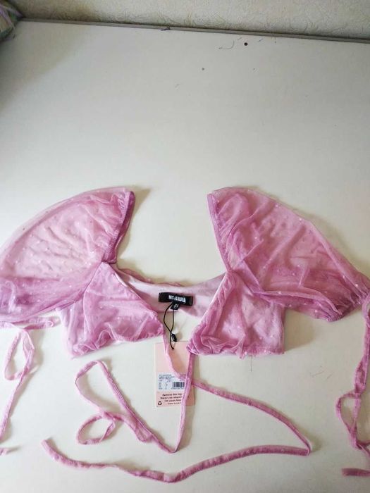 Ніжно бузкова укорочена прозора від missguided,s-m