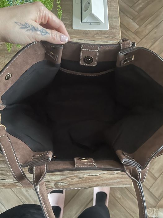 Torebka brązowa średnia