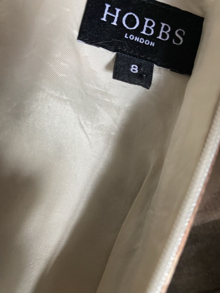 Jedwabna elegancka okazjonalna sukienka wesee chrzciny Hobbs 36 S