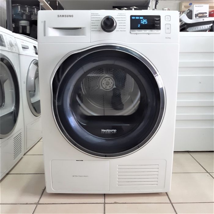 Сушильна машина Samsung DV80K6010CW з тепловим насосом 8 кг сушка