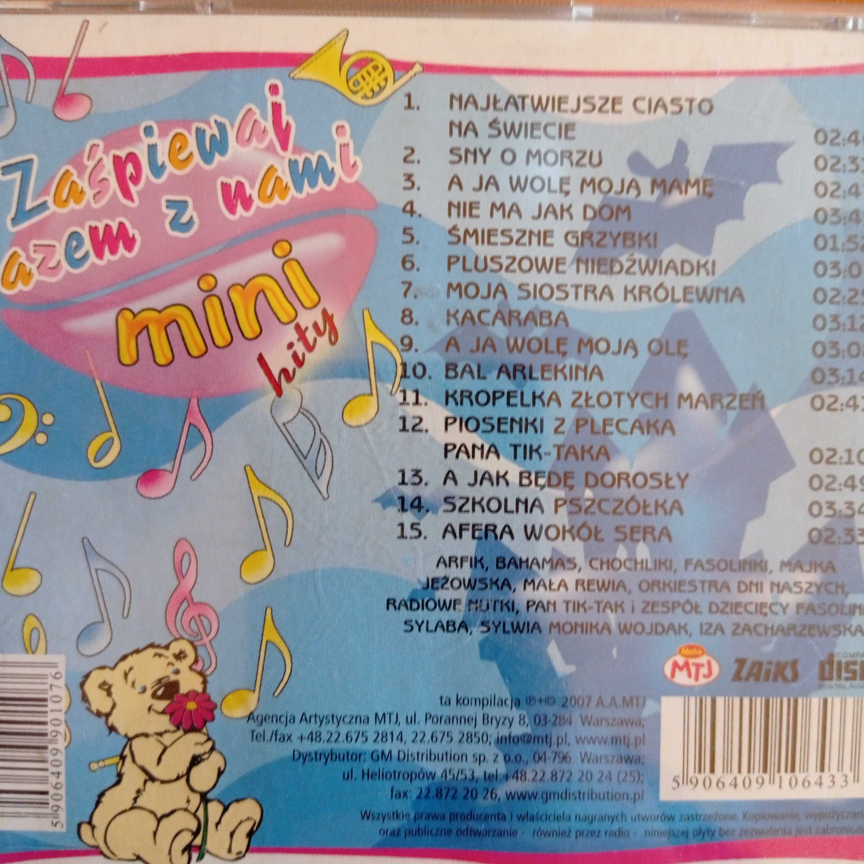 Płyta VCD Zaśpiewaj Razem z Nami Mini Hity 15 znanych piosenek