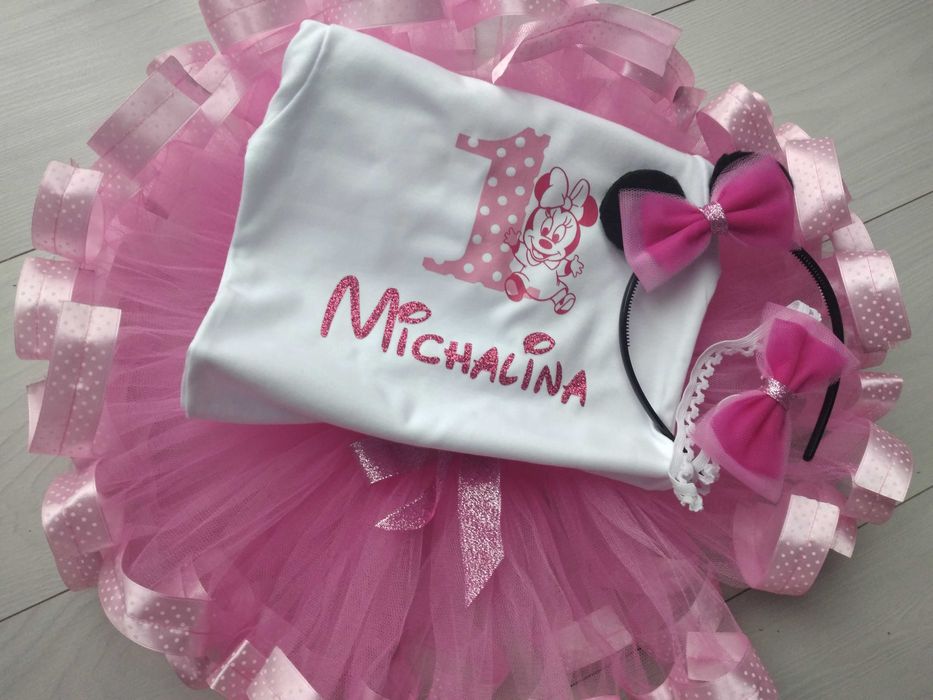 Komplet na roczek pierwsze urodziny dziewczynka