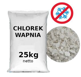 Czysty Chlorek Wapnia w workach 25 kg - rozpuszcza lód i śnieg