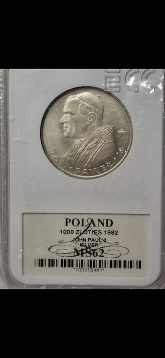 JPII 1000zł 1982,MS62