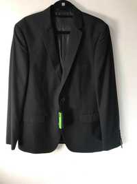 Nowa czarna marynarka męska Dressmann XL 54 regular wiskoza blazer