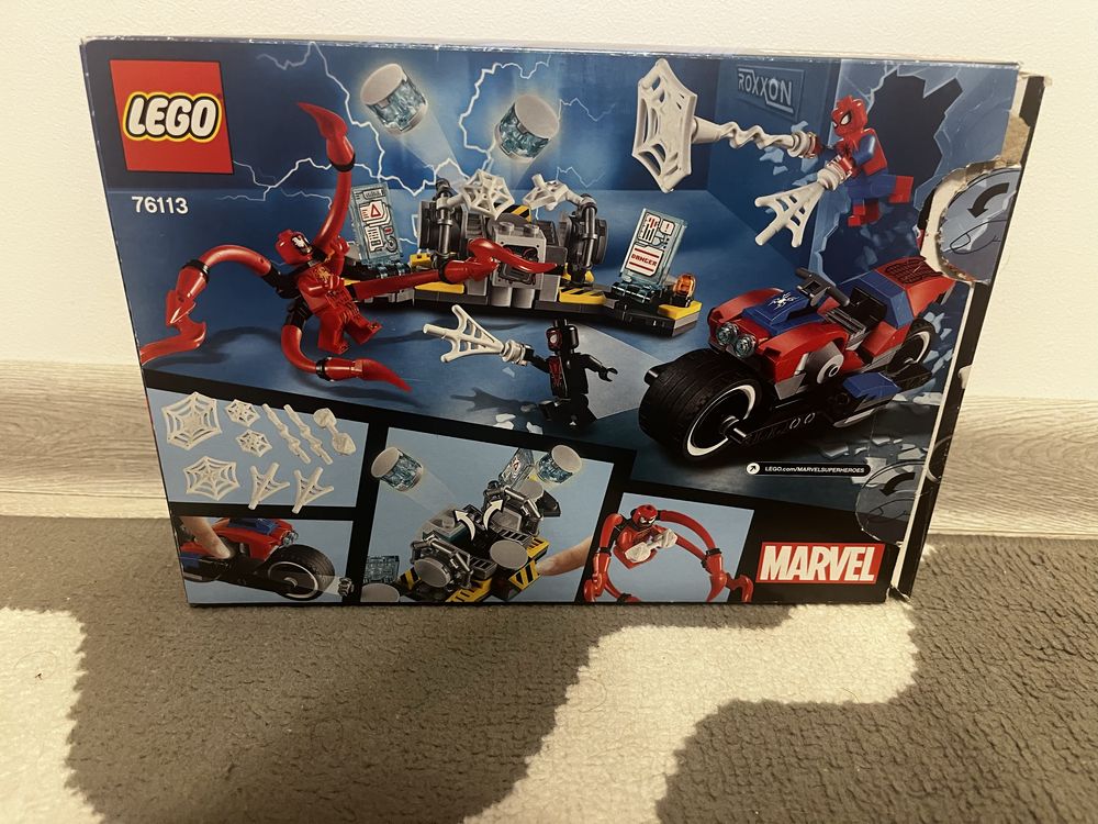 LEGO Marvel, Spider Man, klocki Pościg motocyklowy Spider-Mana, 76113