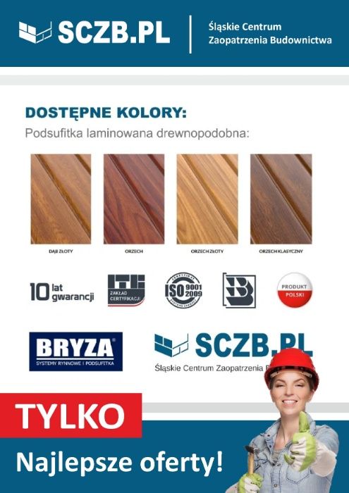 Podsufitka podbitka dachowa PCV Deska sufitowa pvc BRYZA panele panel