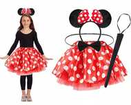 strój kostium myszka mickey minnie mini 2-9 lat spódniczka
