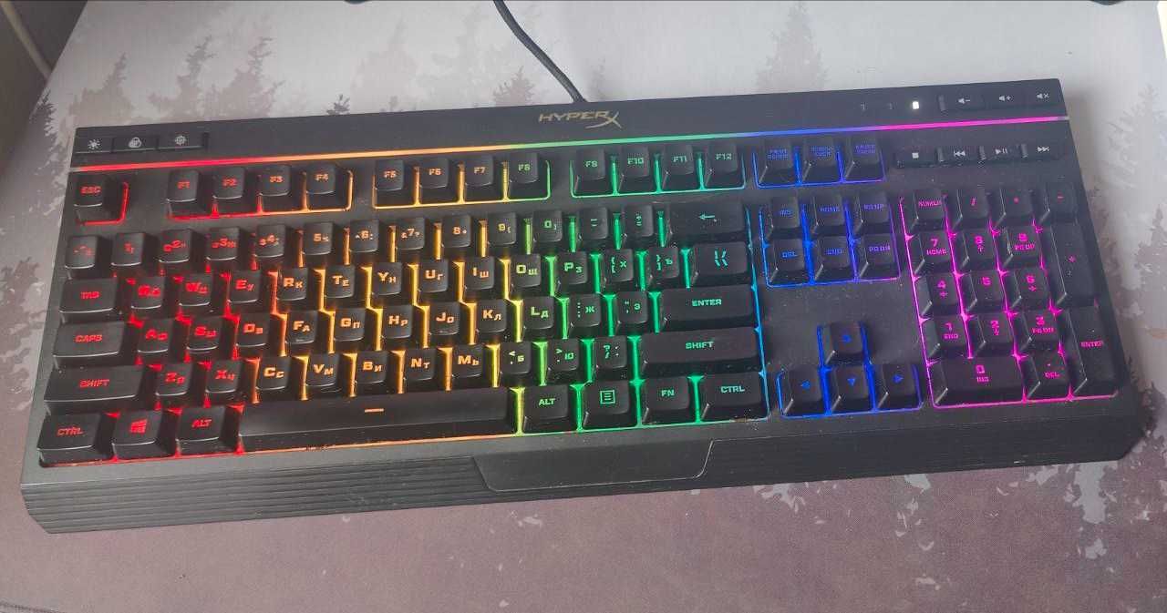 Клавіатура дротова HyperX Alloy Core RGB Membrane Gaming USB