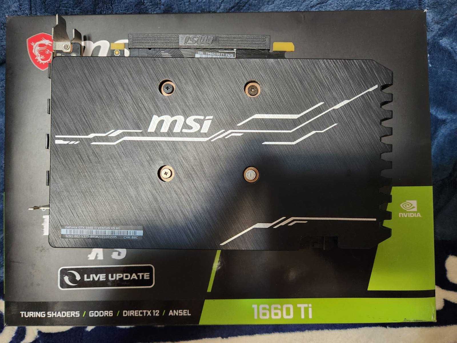 Відеокарта MSI GTX 1660 Ti Ventus XS OC 6GB з чеками та коробкою