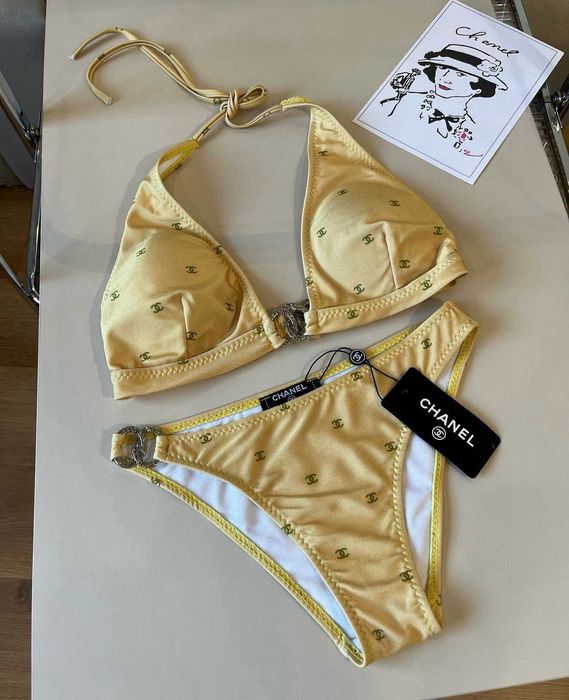 Chanel Bikini Złoty strój kąpielowy