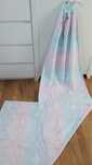 Chusta merino loombera slings rozowa tecza biala fiolet nosidlo