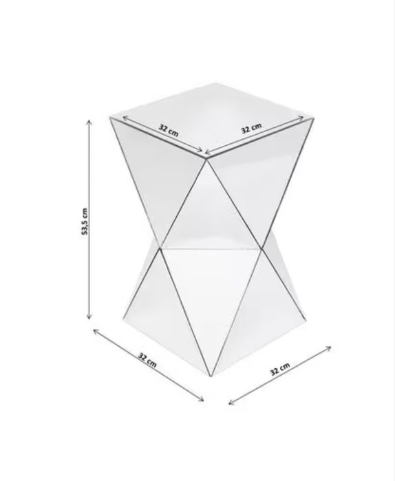 Stolik lustrzany Kare Design 32×32×54 cm – błysk luksusu