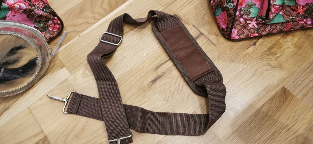 Zestaw podróżny torba +kosmetyczka w kwiaty, malutka w kwiaty +gratis