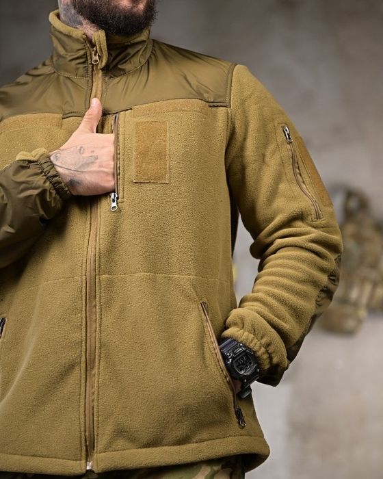 Военная флисовая кофта койот, олива, фліска, тактична флісова кофта