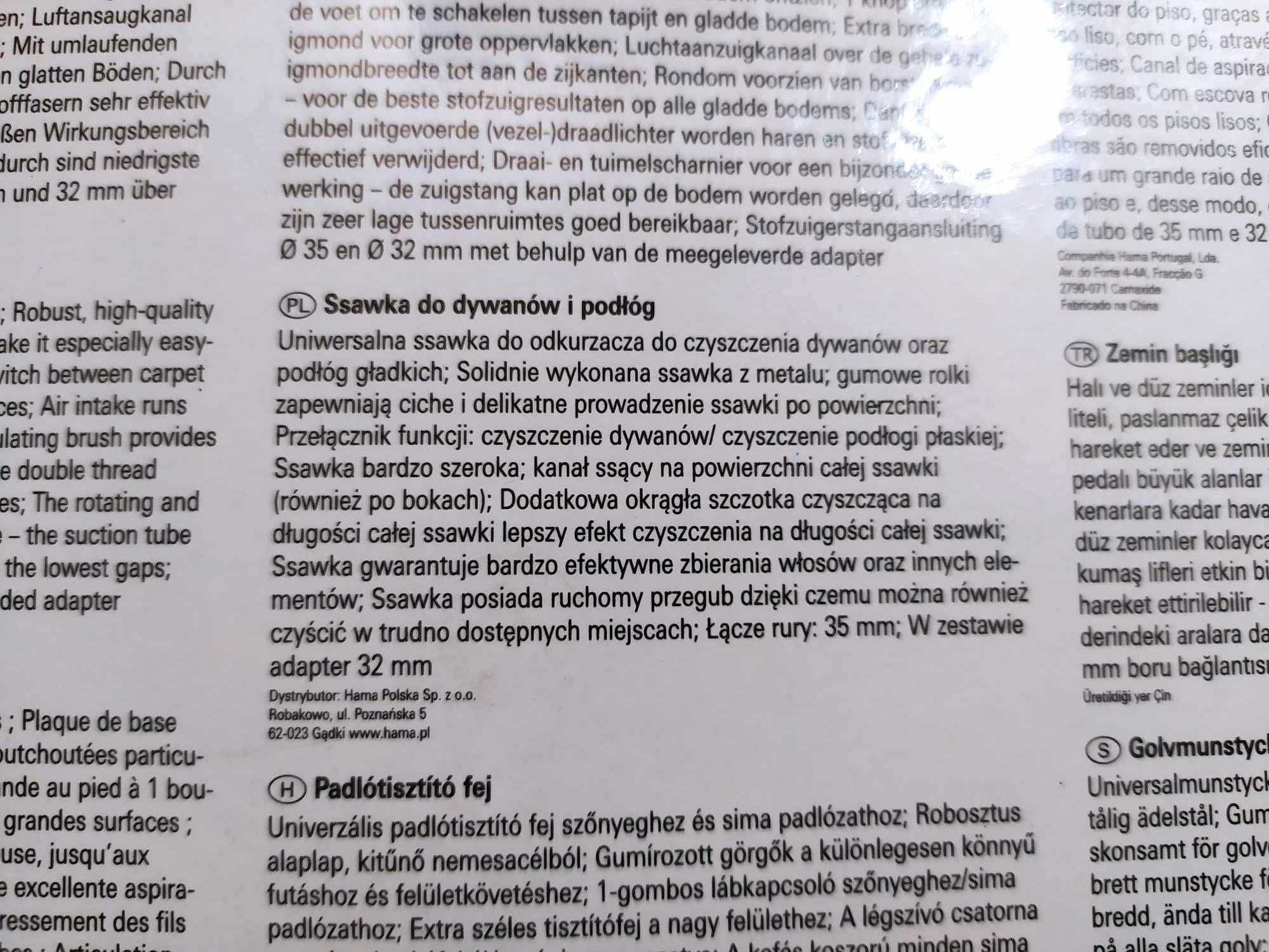 Ssawka Do Odkurzacza Do Dywanów i Podłóg BD-150