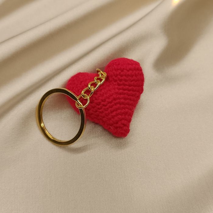 Брелок серце червоне, брелок на ключі, підвіска на ключі