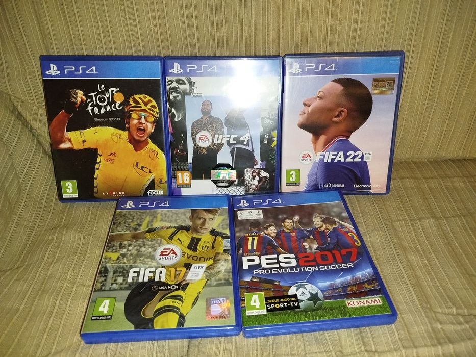 Cinco jogos Play station 4
