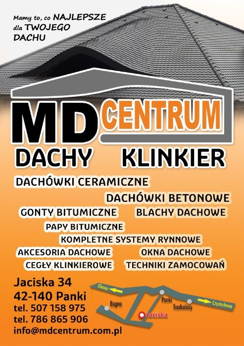 MD CENTRUM DACHY Panki Przystajń Boronów Koszęcin Lubliniec Pajęczno