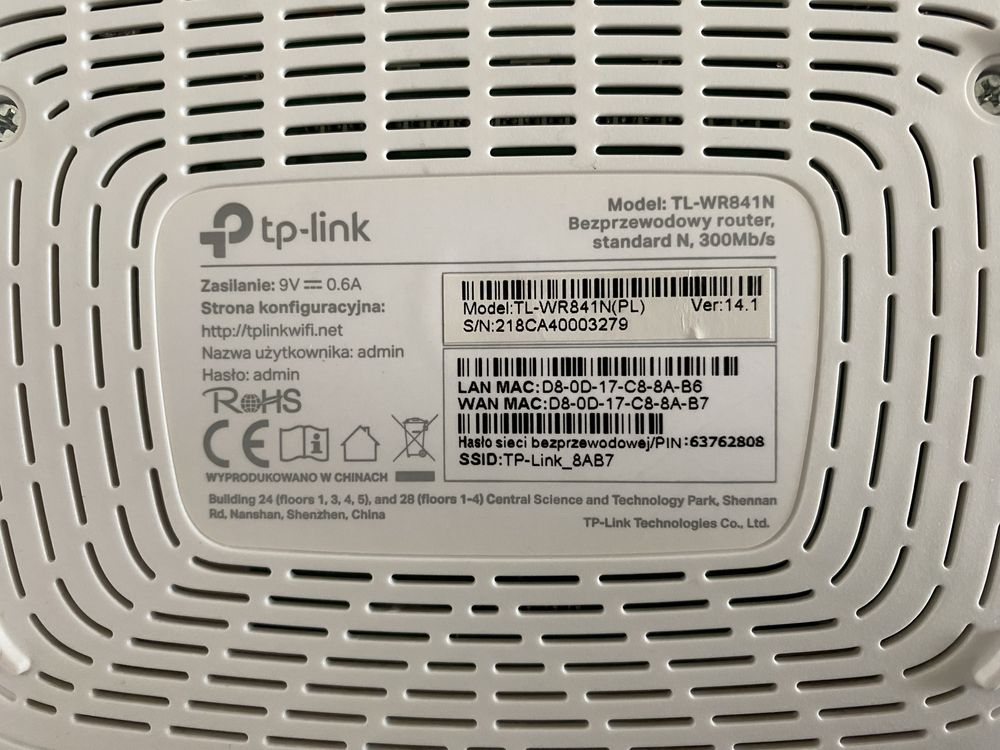 Router TP Link TL-WR841N