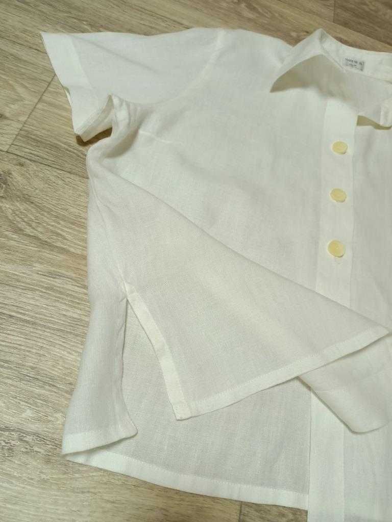 Рубашка блуза льняная 50 размер, 44 евро лен 100%