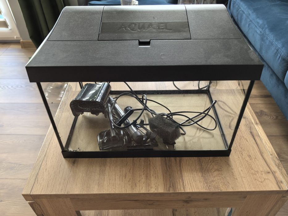 Zestaw akwarium Aquael 25l, filtr, grzałka, oświetlenie