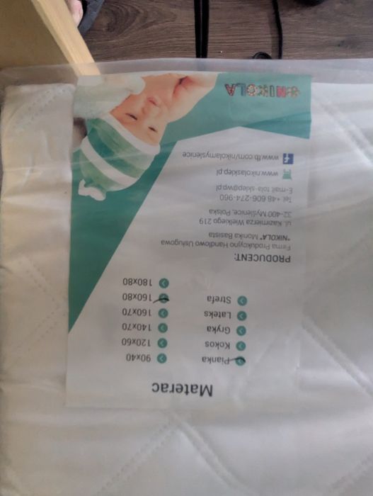 Łóżko + materac 160x80