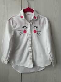 Biała koszula Pepco 110 kotek