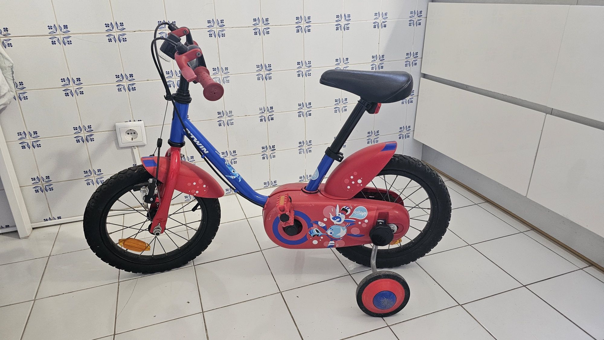 Bicicleta com rodinhas + capacete