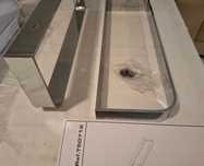 Conjunto de 2 suportes de parede para tampo de lavatório (cromado)