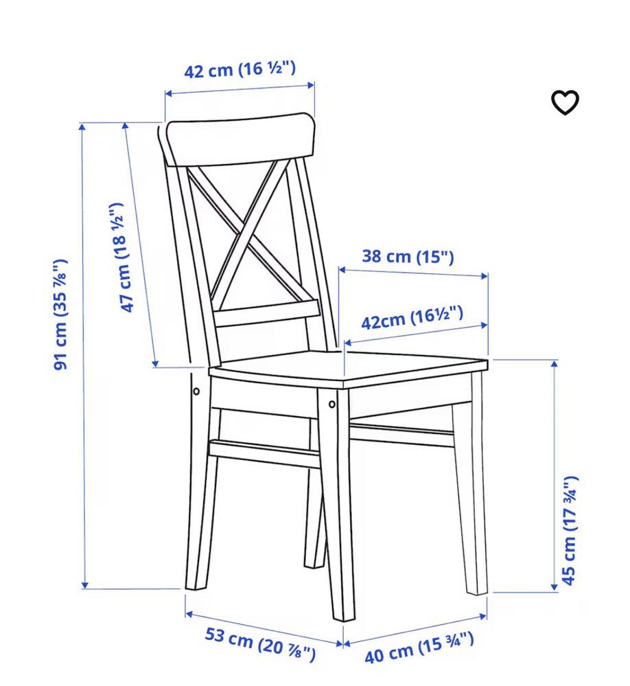 Biurko / stolik Ingatorp Ikea + krzesło Ingolf + poduszka Malinda