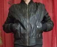 Куртка бомбер чорна чоловіча жіноча унісекс 46 - 48 розмір нова