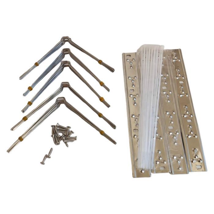 kolce odstraszające ptaki 5szt. inox 2,7x25x12 cm