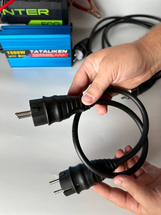 Кабель вилка-вилка для інвертора, Bluetti, ecoflow, резервне живлення