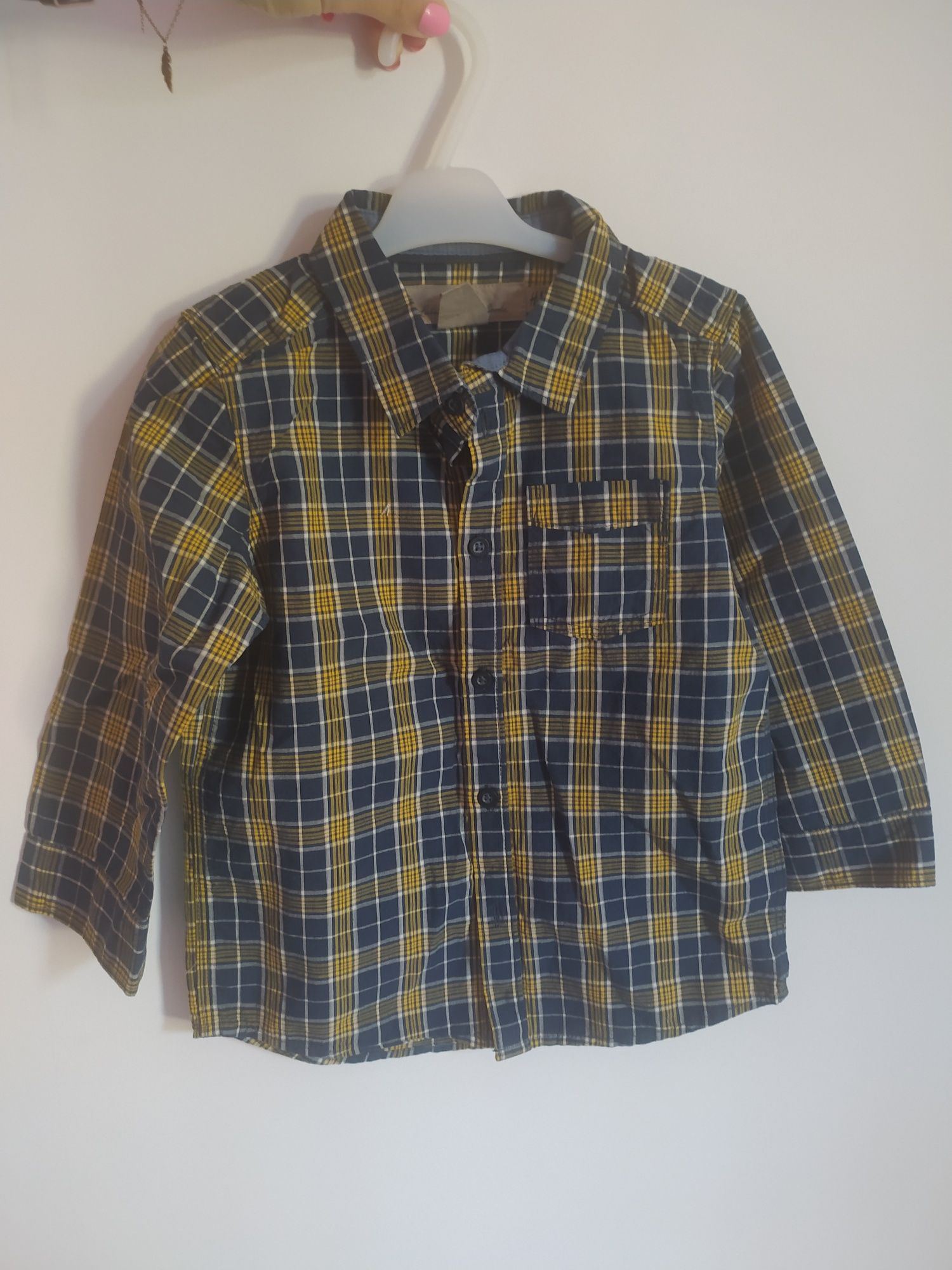 Koszula dla chłopca w kratę łaty H&M 92