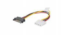 Kabel adapter Lanberg SATA zasilający(M) -> Molex(F) 0,15m (1251)