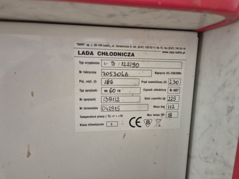 Lada chłodnicza sprawna