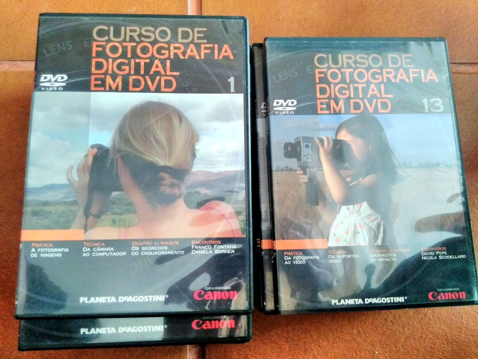 Curso de fotografia digital em DVD Planeta Agostini 21 Dvds