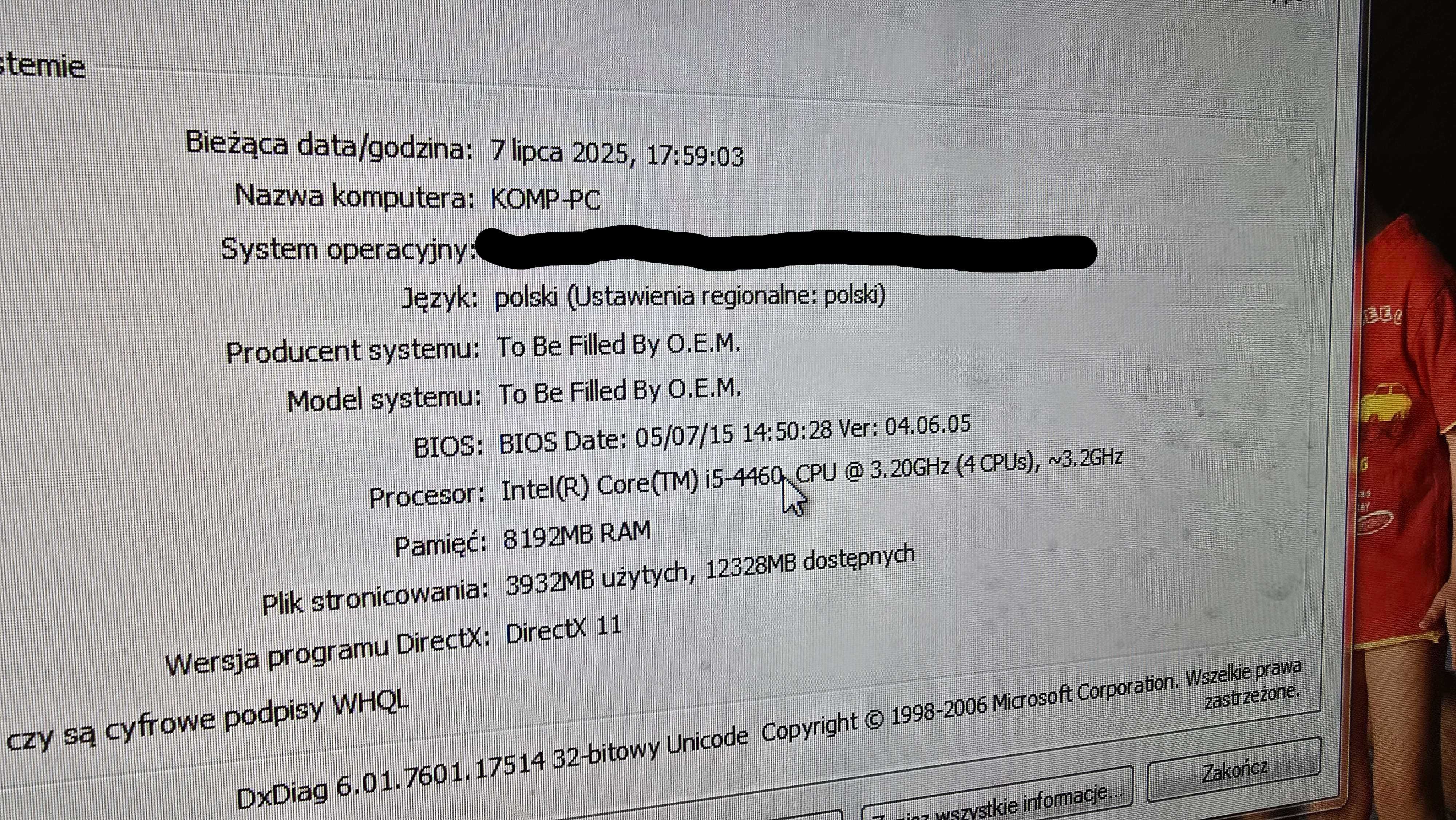 Komputer Stacjonarny GTX 960 4GB + i5 4460 + 8gb ram + monitor GRATIS